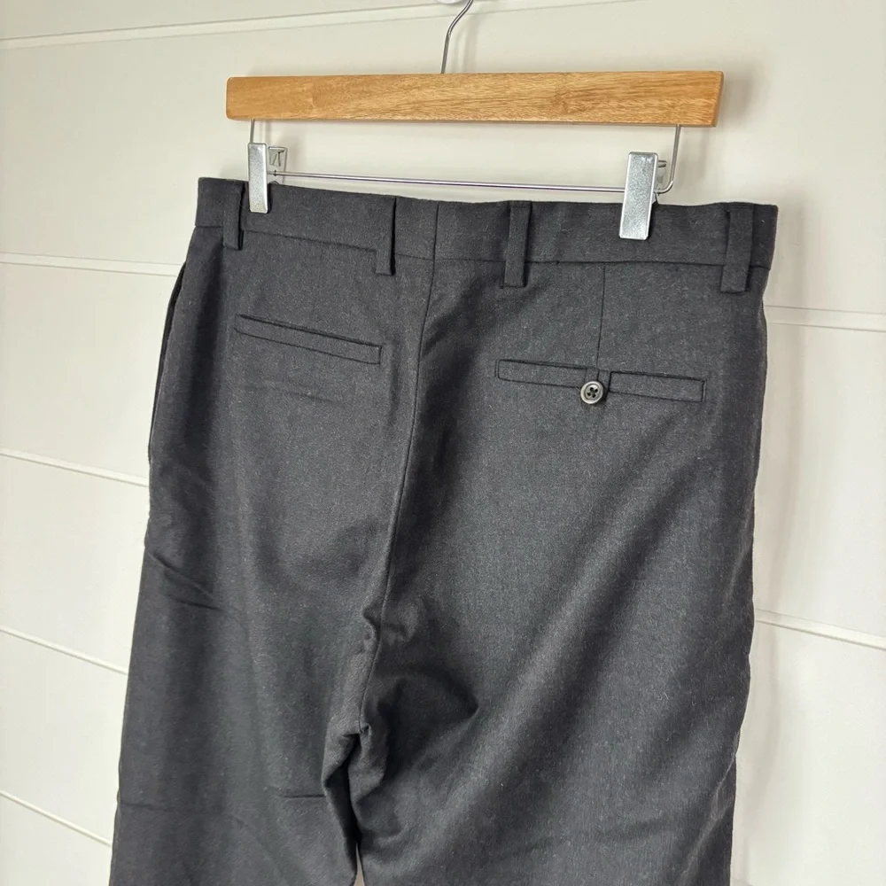 Banana Republic Men's Gavin Black Wool Trousers Size 33 x 30